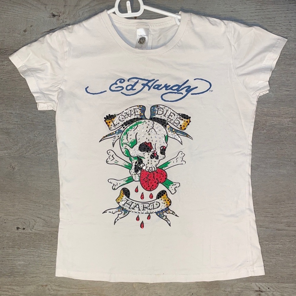 Women’s bling Ed Hardy tee shirt